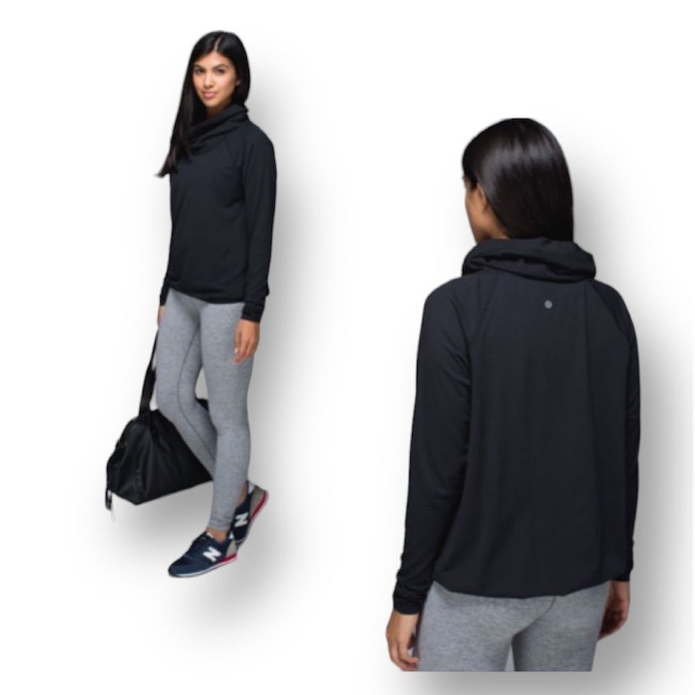 Lululemon Healthy Heart Pullover Top In Deep Black Size 10/12